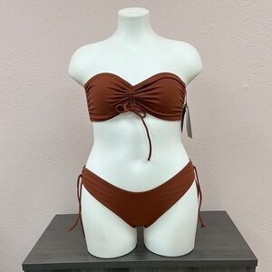 PRISM Terracotta Bandeau Bikini Set